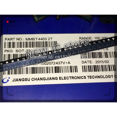 Free shipping 3000PCS Original New MMBT4403 MMBT4403LT1G 2T SOT23 MMBT4403LT1 2N4403 600mA 40V SOT-23 PNP SMD Transistor
Free shipping 3000PCS Original New MMBT4403 MMBT4403LT1G 2T SOT23 MMBT4403LT1 2N4403 600mA 40V SOT-23 PNP SMD Transistor