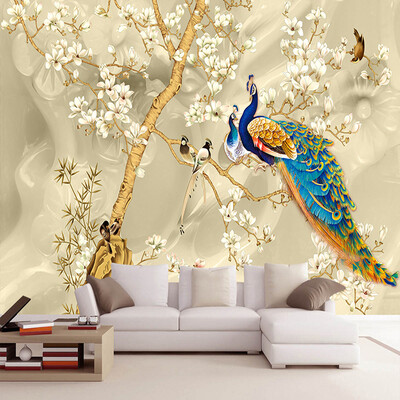 Custom Mural Wallpaper 3D Stereo Magnolia Flowers Peacock Wall Painting Living Room TV Sofa Background Wall Papers For Walls 3 D
Custom Mural Wallpaper 3D Stereo Magnolia Flowers Peacock Wall Painting Living Room TV Sofa Background Wall Papers For Walls 3 D