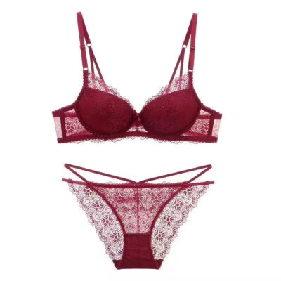 European&American style Sexy lace translucent Bra Set Deep V gathering upper thin lower thick
European&American style Sexy lace translucent Bra Set Deep V gathering upper thin lower thick