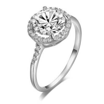 Yoursfs® 18K White Gold Plated 0.8ct Round Simulated Diamond Ring Use Clear Austrian Crystal Bridal Ring
Yoursfs® 18K White Gold Plated 0.8ct Round Simulated Diamond Ring Use Clear Austrian Crystal Bridal Ring