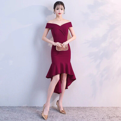 Toast clothing bride spring summer fishtail long paragraph word sexy engagement dignified dress evening dress
Toast clothing bride spring summer fishtail long paragraph word sexy engagement dignified dress evening dress