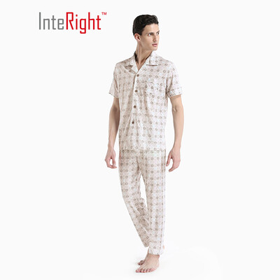 INTERIGHT home service mens mens cotton print cool short-sleeved home service suit rice white coffee letter printing AM
INTERIGHT home service mens mens cotton print cool short-sleeved home service suit rice white coffee letter printing AM
