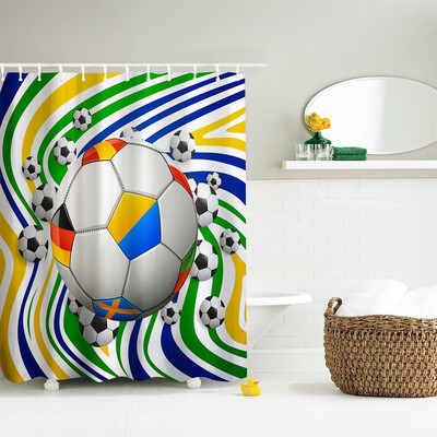 Color Bar Football Polyester Shower Curtain Bathroom Curtain High Definition 3D Printing Water-Proof
Color Bar Football Polyester Shower Curtain Bathroom Curtain High Definition 3D Printing Water-Proof