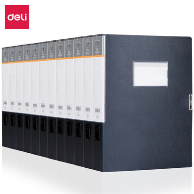 Deli deli 5606 Ruishang series thick PP glue buckle file box A4 55mm dark gray 12 pack
Deli deli 5606 Ruishang series thick PP glue buckle file box A4 55mm dark gray 12 pack