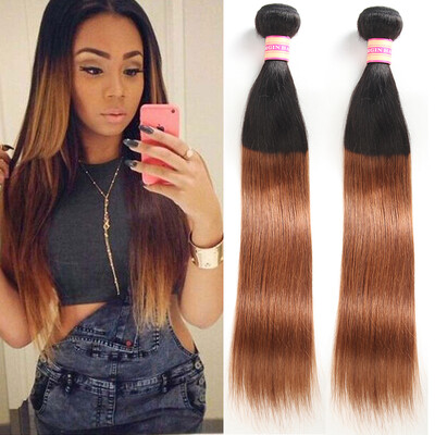 4pcslot Ombre Brazilian Hair Weave Bundles Two Tone Human Hair Bundles Remy Hair Extensions Weaving 1B30 
4pcslot Ombre Brazilian Hair Weave Bundles Two Tone Human Hair Bundles Remy Hair Extensions Weaving 1B30