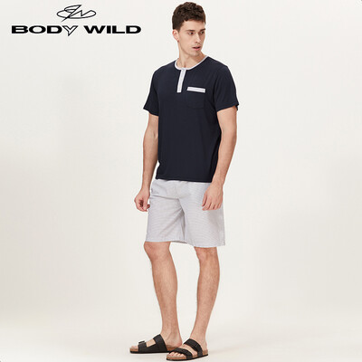 BODY WILD Baodi Weide 1 set Shumo round neck pullover short-sleeved home service suit ZBN43IM1 Tibetan blue 180
BODY WILD Baodi Weide 1 set Shumo round neck pullover short-sleeved home service suit ZBN43IM1 Tibetan blue 180
