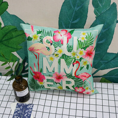 Yuan Yuan cotton&linen pillow with core ins wind flamingo flower waist pillow office sofa car pillow
Yuan Yuan cotton&linen pillow with core ins wind flamingo flower waist pillow office sofa car pillow
