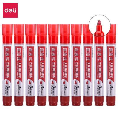 Deli deli 10 office large capacity ink storage erasable easy to clean liquid type whiteboard pen red S518
Deli deli 10 office large capacity ink storage erasable easy to clean liquid type whiteboard pen red S518