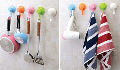 NicerDicer 6 Plastic Removable Suction Cup Sucker Wall Window Bathroom Kitchen Hanger Hooks 96517
NicerDicer 6 Plastic Removable Suction Cup Sucker Wall Window Bathroom Kitchen Hanger Hooks 96517