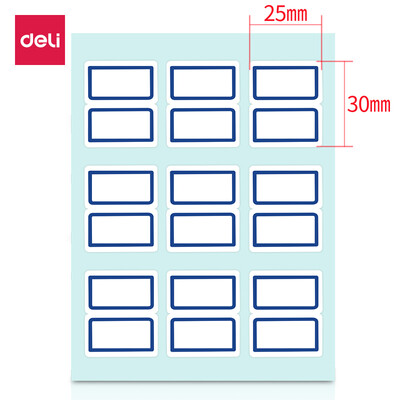 Deli 108 pieces of 25×30mm blue frame sticker stickers self-adhesive label name stickers 9 pieces piece 7192
Deli 108 pieces of 25×30mm blue frame sticker stickers self-adhesive label name stickers 9 pieces piece 7192