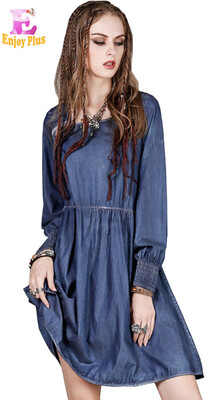 L High Quality chest 90-94cm vintage cotton new fall 2017 jeans dress women long sleeve blue denim midi loose casual a line
L High Quality chest 90-94cm vintage cotton new fall 2017 jeans dress women long sleeve blue denim midi loose casual a line