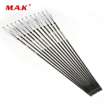 12 pcslot 31" Arrows Archery Turkey Feathers Carbon Arrows 75mm Spine 500 Hunting Bow Arrows For Compound Bow 40-60pounds
12 pcslot 31" Arrows Archery Turkey Feathers Carbon Arrows 75mm Spine 500 Hunting Bow Arrows For Compound Bow 40-60pounds