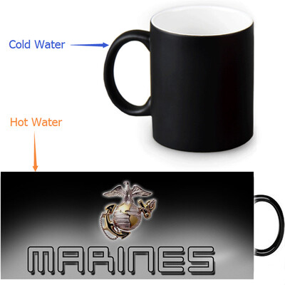 USMC 350ml12oz Heat Reveal Mug Color Change Coffee Cup Sensitive Morphing Mugs Magic Mug Milk Tea Cups
USMC 350ml12oz Heat Reveal Mug Color Change Coffee Cup Sensitive Morphing Mugs Magic Mug Milk Tea Cups