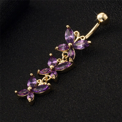 Exquisite Women Zircon Butterfly Piercing Belly Button Rings Gold Color Copper Barbell Navel Body Jewelry 316L Medical Steel
Exquisite Women Zircon Butterfly Piercing Belly Button Rings Gold Color Copper Barbell Navel Body Jewelry 316L Medical Steel