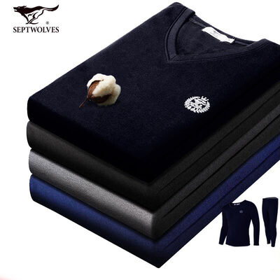 Seven wolves thermal underwear men plus velvet thick set invisible V-neck mens autumn&winter velvet autumn clothes long pants set 99295 Navy 2XL
Seven wolves thermal underwear men plus velvet thick set invisible V-neck mens autumn&winter velvet autumn clothes long pants set 99295 Navy 2XL