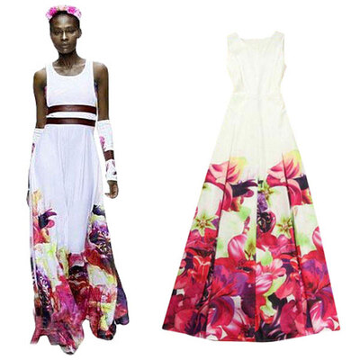 Lovaru ™New 2015 fashion Floral Print White Sleeveless Maxi Dress A-line Long Dresses Free Shipping Vestidos
Lovaru ™New 2015 fashion Floral Print White Sleeveless Maxi Dress A-line Long Dresses Free Shipping Vestidos