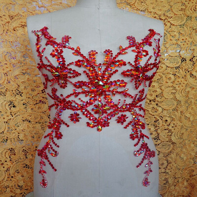 Pure hand made dazzling red sew on Rhinestones applique crystals patches 4931cm dress accessory
Pure hand made dazzling red sew on Rhinestones applique crystals patches 4931cm dress accessory