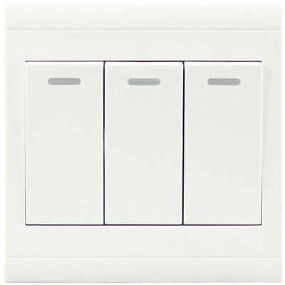 Schneider switch sockets switch panel three open single control switch with fluorescent indicator A5 shiny series white
Schneider switch sockets switch panel three open single control switch with fluorescent indicator A5 shiny series white