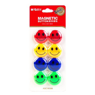 Morning light &G 8 pieces Φ28mm smile strong magnetic grain whiteboard special magnetic buckle magnetic nail magnetism magnet ASC99399
Morning light &G 8 pieces Φ28mm smile strong magnetic grain whiteboard special magnetic buckle magnetic nail magnetism magnet ASC99399