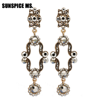 Exquisite Bohemia Women Long Rhinestone Dangle Earrings Antique Silver Round Drop Earring Turkish Indian Ethnic Wedding Jewelry
Exquisite Bohemia Women Long Rhinestone Dangle Earrings Antique Silver Round Drop Earring Turkish Indian Ethnic Wedding Jewelry