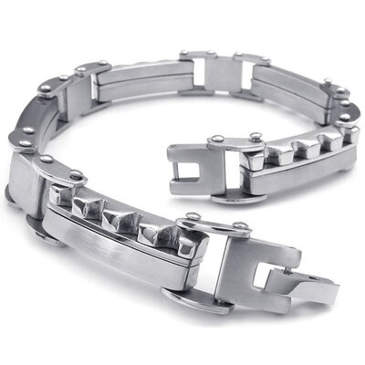 Hpolw Mens silver Stainless Steel fashionable in design Bolt buttoned Bracelet and Motorcycle/bicycle and Biker Links Bangle
Hpolw Mens silver Stainless Steel fashionable in design Bolt buttoned Bracelet and Motorcycle/bicycle and Biker Links Bangle