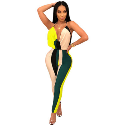 2018 High Street Low-cut Stripe Jumpsuit Romper Women Sexy Backless Mid-waist Playsuit Body Female Fashion Summer Beach Overalls
2018 High Street Low-cut Stripe Jumpsuit Romper Women Sexy Backless Mid-waist Playsuit Body Female Fashion Summer Beach Overalls