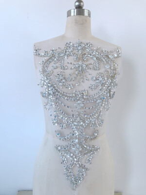 Handmade silver crystal patches Sequins Rhinestones applique 5132cm for top dress skirt back
Handmade silver crystal patches Sequins Rhinestones applique 5132cm for top dress skirt back