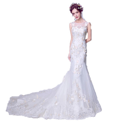 New Illusion Bodice Sheer Straps Backless Embroidery Lace Mermaid Fishtail Wedding Dress All Can Be Allowed
New Illusion Bodice Sheer Straps Backless Embroidery Lace Mermaid Fishtail Wedding Dress All Can Be Allowed