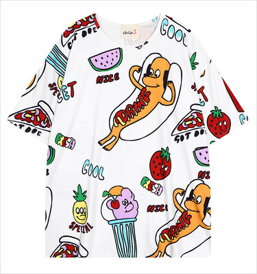 Free Shipping 2016 Summer Style Women T-shirt Food Printed Casual Sports Ladies Tops
Free Shipping 2016 Summer Style Women T-shirt Food Printed Casual Sports Ladies Tops