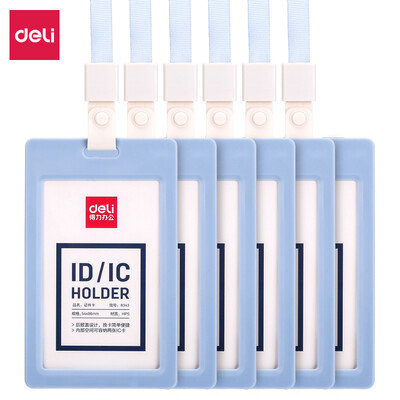 Deli deli 6 card sets slings business vertical ID card sets easy to open employee card bus card set blue 27020
Deli deli 6 card sets slings business vertical ID card sets easy to open employee card bus card set blue 27020