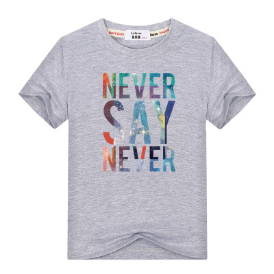 3-13y Kids Summer Colorful Letter Никогда не говори никогда Футболка мальчиков Девочки 100% Хлопок O-Шея с коротким рукавом Футбол
3-13y Kids Summer Colorful Letter Никогда не говори никогда Футболка мальчиков Девочки 100% Хлопок O-Шея с коротким рукавом Футбол