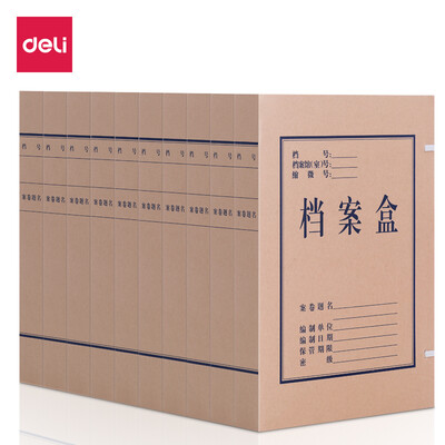 Deli 10 A4 acid-free kraft paper file box thickness 40mm data box file box 5611
Deli 10 A4 acid-free kraft paper file box thickness 40mm data box file box 5611