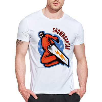 Mens O Round Neck Casual Short Sleeves Fashion Cotton T-Shirts Man Snowboard Action Picture Digital Print
Mens O Round Neck Casual Short Sleeves Fashion Cotton T-Shirts Man Snowboard Action Picture Digital Print