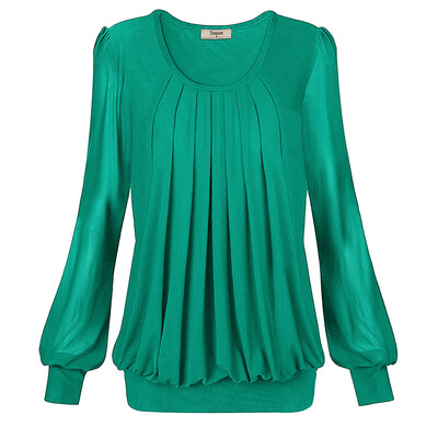 Women TShirt Long Sleeve O-Neck Front Pleated Pullover Candy Color Scoop Crew Pleated Stretch Slim T-shirts Femme Plus Size Tops
Women TShirt Long Sleeve O-Neck Front Pleated Pullover Candy Color Scoop Crew Pleated Stretch Slim T-shirts Femme Plus Size Tops