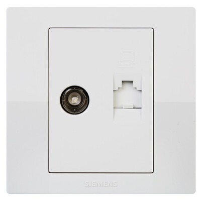 Siemens (SIEMENS) 5UH80633NC01 switch socket Yue move phone + computer socket (elegant white
Siemens (SIEMENS) 5UH80633NC01 switch socket Yue move phone + computer socket (elegant white