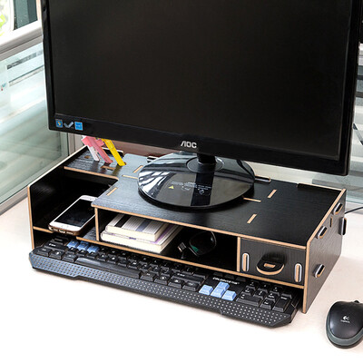 Ting good computer monitor table computer stand double computer LCD display increased rack base display stand keyboard storage rack black TH5061
Ting good computer monitor table computer stand double computer LCD display increased rack base display stand keyboard storage rack black TH5061