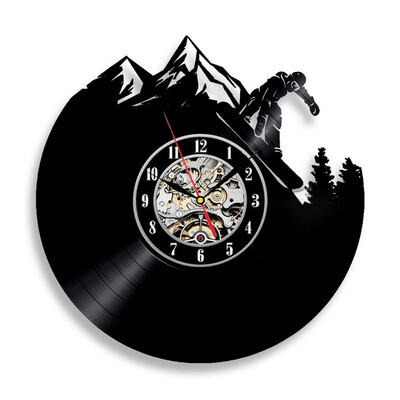 Quartz Vinyl Record Wall Clock Skiing Design Winter Sports Theme Wall Art Home Interiors
Quartz Vinyl Record Wall Clock Skiing Design Winter Sports Theme Wall Art Home Interiors