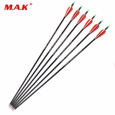 6 pcs Carbon Arrow 28 Inches Spine 500 OD 78mm Replaceable Arrowhead for CompoundRecurve Bow Archery Hunting Shooting
6 pcs Carbon Arrow 28 Inches Spine 500 OD 78mm Replaceable Arrowhead for CompoundRecurve Bow Archery Hunting Shooting