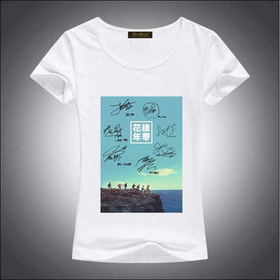 HenReat High quality silk cotton white solid color short sleeve women BTS print T-shirt
HenReat High quality silk cotton white solid color short sleeve women BTS print T-shirt