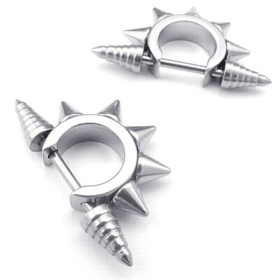 Hpolw Mens Stainless Steel Punk Hip Hop Awl Taper Stud Huggie Hinged Hoop Earrings Set Silver
Hpolw Mens Stainless Steel Punk Hip Hop Awl Taper Stud Huggie Hinged Hoop Earrings Set Silver
