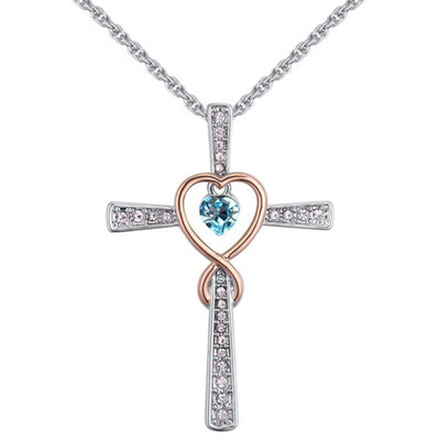 Crystal from Austria Elements Heart Cross Pendant Necklaces Vintage Retro Women Jewelry White Gold Plated 27993
Crystal from Austria Elements Heart Cross Pendant Necklaces Vintage Retro Women Jewelry White Gold Plated 27993