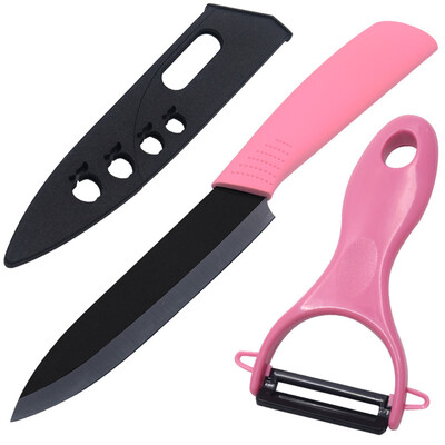 Pink kitchen knife ceramic blade knives set 5 inch slicing knife with one peeler ceramic knives PP sheath new arrival
Pink kitchen knife ceramic blade knives set 5 inch slicing knife with one peeler ceramic knives PP sheath new arrival