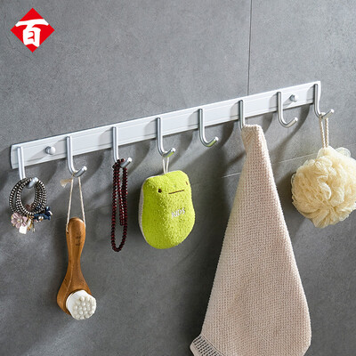 Hundred words free punching space aluminum hook coat hook bathroom bathroom wall hook 8 hook
Hundred words free punching space aluminum hook coat hook bathroom bathroom wall hook 8 hook