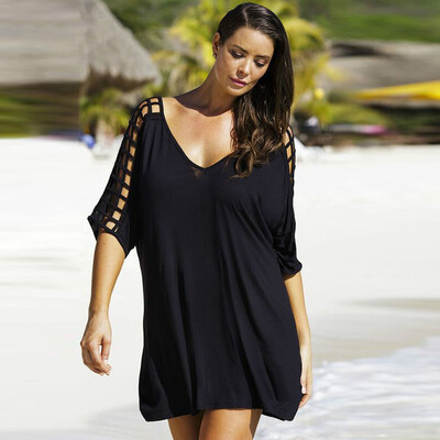 Sakazy Women Plus Size Sexy Hollow Out Sleeves Summer Dress Deep V Big Size Fat Dress Party Black Mini Beach Dress
Sakazy Women Plus Size Sexy Hollow Out Sleeves Summer Dress Deep V Big Size Fat Dress Party Black Mini Beach Dress