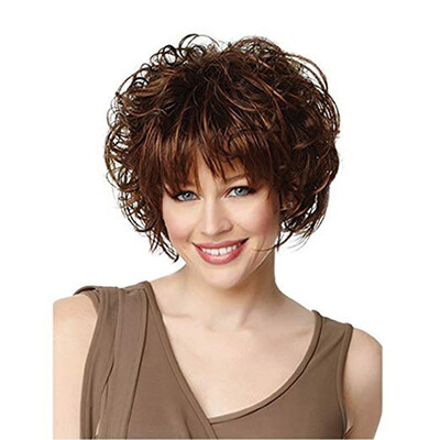 QianBaiHui Short Curly Hair Brown Bob Wigs for White Women - Fashion Heat Resistant Synthetic Daily Full Wig with a Wig Cap
QianBaiHui Short Curly Hair Brown Bob Wigs for White Women - Fashion Heat Resistant Synthetic Daily Full Wig with a Wig Cap