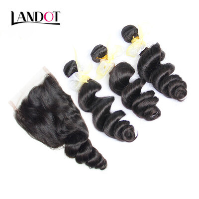 8A Mongolian Loose Wave Virgin Hair With Closure 4PcsLot Mongolian Loose Curly Wavy Human Hair Weaves 3 Bundles And Lace Closures
8A Mongolian Loose Wave Virgin Hair With Closure 4PcsLot Mongolian Loose Curly Wavy Human Hair Weaves 3 Bundles And Lace Closures