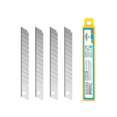 Glosen 10 pieces large blade 18mm high quality SK5 stainless steel art blade office stationery 1008
Glosen 10 pieces large blade 18mm high quality SK5 stainless steel art blade office stationery 1008