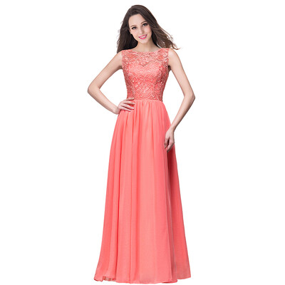 Cheap Coral Lace Appliques Long Evening Dress 2018 Real Image A Line Evening Gown
Cheap Coral Lace Appliques Long Evening Dress 2018 Real Image A Line Evening Gown