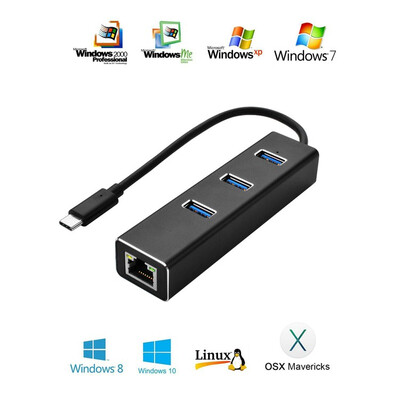 Aluminum 4 in 1 Type C adapter USB-C HUB with High speed 5Gbps data rate of 3 USB30&Gigabit Enthernet for MacBook Laptop
Aluminum 4 in 1 Type C adapter USB-C HUB with High speed 5Gbps data rate of 3 USB30&Gigabit Enthernet for MacBook Laptop
