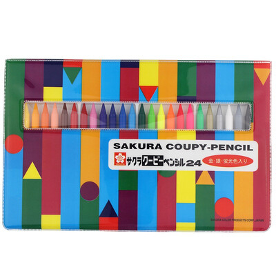 Cherry Sakura plastic crayon Coupy24 color suit with gold and silver and 5 kinds of fluorescent color professional painting non-stick hand [Japanese imports
Cherry Sakura plastic crayon Coupy24 color suit with gold and silver and 5 kinds of fluorescent color professional painting non-stick hand [Japanese imports